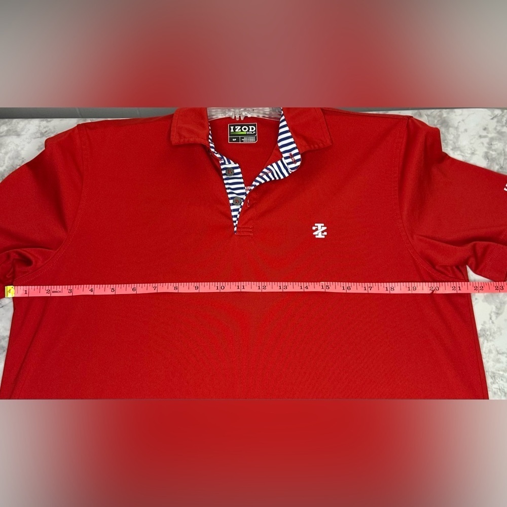 IZOD Men's Red golf Shirt size S - Picture 3 of 4